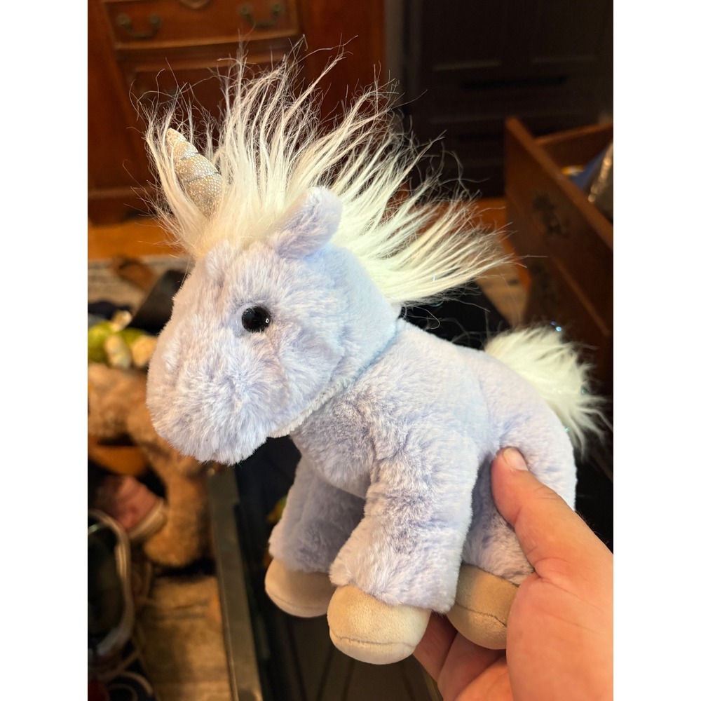 Douglas Cuddle Toys Lavender Unicorn Plush Silver Horn Purple Stuffed Animal